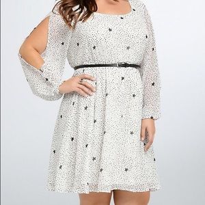 Chiffon Star Print Dress